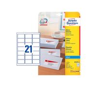 Avery 572009 Etiquettes Blanc 25 Sheets Papier - blanc