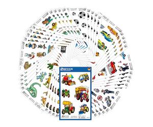 Avery 59991 Lot de 480 stickers créatifs pour enfants (motifs football | Lot de 480 stickers créatifs pour enfants (motifs football, pirates, pompiers)