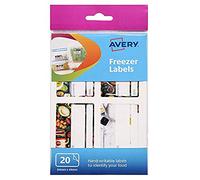 Avery 60-126 - Étiquettes autocollantes pour congélateur, à remplir à la main uniquement, 44 x 64 mm, 4 étiquettes par feuille
