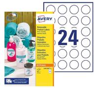 Avery – Étiquettes rondes amovibles L4851REV – 37 mm – Blanches – Boîte de 600 – Laser & Jet d'encre
