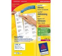 Avery 63.5x38.1mm Jam Libre Label Laser 21 Par Feuille Blanche Pack De 100 L7160-100 (Fpc)