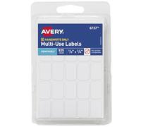 Avery 6737 Lot de 525 étiquettes amovibles rectangulaires Blanc 1,3 x 1,9 cm