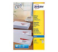 AVERY - 720 Étiquettes Adresse Autocollantes Blanches Personnalisables - Format 63,5 x 46,6 mm - Impression Jet d'Encre