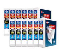 Avery 79104 Classeur à 3 anneaux robuste avec une touche EZD, pouvant contenir du papier 8,5 x 11 cm, 1 reliure blanche Lot de 12 1.5"