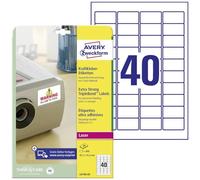 AVERY - 800 Étiquettes Ultra-Adhésives Personnalisables Polyester - Format 45,7 x 25,4 mm - Impression Laser