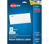 Avery 8195 - Étiquettes d'adresse de retour pour jet d'encre faciles à peler, 2/3 x 1-3/4, blanches, 1500/paquet-AVE8195