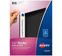AVERY 89105 Lot de 25 inserts de reliure 3,8 cm Blanc