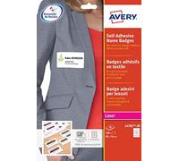 Avery 91781 Lot de 20 étiquettes en soie acétate Blanc 80 x 50 mm