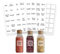 Avery 96 étiquettes bocaux alimentaires (dont 24 vierges) - tansparent - 48 x 48 mm