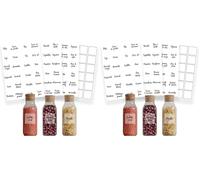 Avery 96 étiquettes bocaux alimentaires (dont 24 vierges) - tansparent - 48 x 48 mm (Lot de 2)