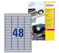 AVERY - 960 Étiquettes Ultra-Resistantes Couleur Métal Polyester Personnalisables - Format 45,7 x 21,2 mm - Impression Laser