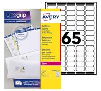 Avery Étiquettes L7651-15, blanches personnalisables anti-bourrage 38,1 x 21,2 mm, paquet de 975