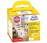 Avery A1933084 étiquette auto-collante Rectangle aux angles arrondis Permanent Blanc 400 pièce(s) Blanc G