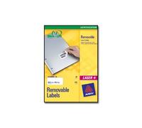 Avery - Adhésif amovible - blanc - 99.1 x 42.3 mm 300 étiquette(s) (25 feuille(s) x 12) étiquettes