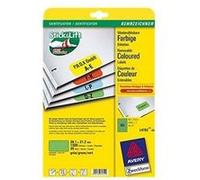 Avery Zweckform Étiquettes 38,1 x 21,2 mm amovible Jet d'encre/laser/copieur Vert