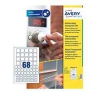 Avery AM00SA4 étiquette auto-collante Carré Permanent Transparent 680 pièce(s) G