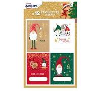 Avery - Auto-adhésif - 35 x 47 mm 12 étiquette(s) (3 feuille(s) x 4 étiquettes cadeaux G