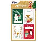 Avery - Auto-adhésif - 35 x 47 mm 12 étiquette(s) (3 feuille(s) x 4 étiquettes cadeaux G