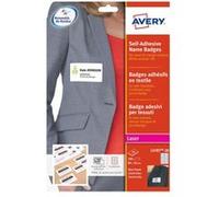 Avery - Auto-adhésif - blanc, cadre bleu - 50 x 80 mm 200 étiquette(s) (20 feuille(s) x 10 étiquettes pour badges Blanc G