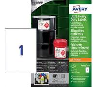 Avery B4775-50 Étiquette autocollante Rectangle Durable Blanc 50 pcs(s)