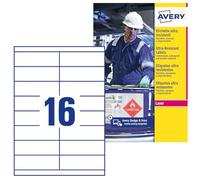 Avery B5274-50 800 étiquettes blanches pour conditions extrêmes 52 × 74mm | 800 étiquettes extrêmes 52 × 74mm jet d'encre-Laser