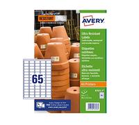 Avery B7651-5 Étiquettes ultra résistantes Blanc Format A4 38 x 21 mm 325 étiquettes