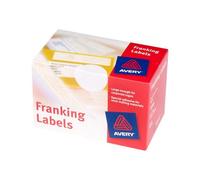 Avery - Blanc - 38 x 140 mm 1000 étiquette(s) (500 feuille(s) x 2 étiquettes d'afranchissement permanentes en accordéon