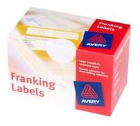 Avery - Blanc - 38 x 140 mm 1000 étiquette(s) (500 feuille(s) x 2 étiquettes d'afranchissement permanentes en accordéon Blanc G