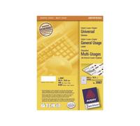 Avery - Blanc - 48.5 x 16.9 mm 6400 étiquette(s) (100 feuille(s) x 64) étiquettes multi-emploi