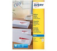Avery - Blanc - 63.5 x 38.1 mm 525 étiquette(s) (25 feuille(s) x 21) étiquettes adresses G