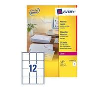 [Ref:L7164-100] AVERY ZWECKFORM Boîte de 1200 étiquettes laser blanc 63,5X72mm