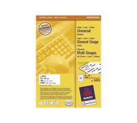 Avery - Blanc - 70 x 36 mm 2400 étiquette(s) (100 feuille(s) x 24) étiquettes multi-emploi