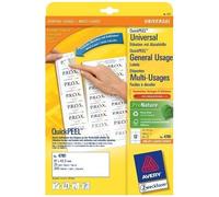 Avery - Blanc - 97 X 42.3 Mm 300 Étiquette(S) (25 Feuille(S) X 12) Étiquettes Multi-Emploi
