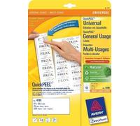 Avery - Blanc - 97 X 42.3 Mm 300 Étiquette(S) (25 Feuille(S) X 12) Étiquettes Multi-Emploi