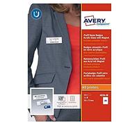 Avery Badges magnétiques Profil transparent 27 x 75 mm – aimant puissant – Boîte de 10