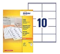 AVERY - Boite de 1000 étiquettes autocollantes multi-usages, Format 105 x 58 mm, Impression copieur, (DP010-100)