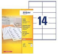 AVERY - Boite de 1400 étiquettes autocollantes multi-usages, Format 105 x 39 mm, Impression copieur, (DP143-100)