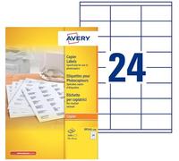 Avery - Boite de 2400 Étiquettes Autocollantes multi-usages, Format 70 x 35 mm, Impression copieur, (DP245-100)
