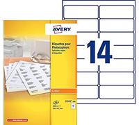 AVERY - Boite de 2800 étiquettes autocollantes multi-usages, Format 105 x 42 mm, Impression copieur, (23525-200)