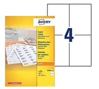AVERY - Boite de 400 étiquettes autocollantes multi-usages, Format 105 x 148,5 mm, Impression copieur, (DP004-100)