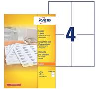 AVERY - Boite de 400 étiquettes autocollantes multi-usages, Format 105 x 148,5 mm, Impression copieur, (DP004-100)
