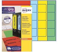 Avery Boîte de 80 étiquettes laser pour dos de classeur 192x61 assortis L4761-20X