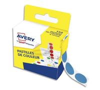 AVERY Boîte distributrice de 150 pastilles adhésives Ø15 mm. Coloris Bleu.