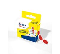 Avery Boîte Distributrice De 150 Pastilles Adhésives Ø15 Mm Rouge