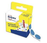 AVERY - Boite distributrice de 150 pastilles bleues autocollantes, Diamètre 15 mm