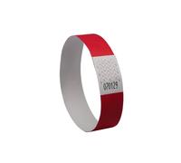 Avery Bracelet d'identification en papier Tyvek 25,6 x 1,9 cm - Lot de 500 - Rouge Fluo