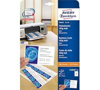 Avery-Zweckform C32010-25 Cartes de visite imprimables, microperforées 85 x 54 mm blanc 250 pc(s) Format du papier: DIN A4