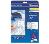 Avery C32010-25 - Cartes de visite blanches à bords micro perforés - 85 x 54 mm - Impression laser, jet d'encre, copieur