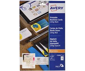Avery C32011-10 Boîte de 10 Cartes de visite 85 x 54 mm