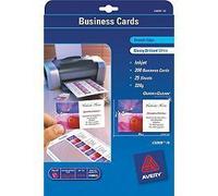 Avery Pochette 200 cartes de visite C32028-25 – Brillant 240 g/m² 85×54 mm recto/verso